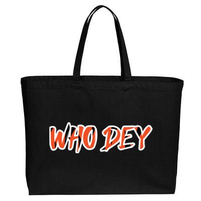 Who Dey Cotton Canvas Jumbo Tote