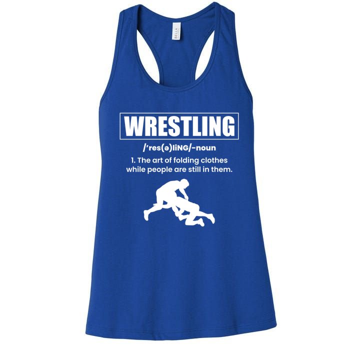 Wrestling Definition Wrestler Meaningful Gift Women's Racerback Tank