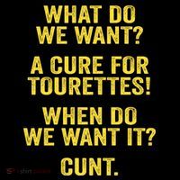 What Do We Want A Cure For Tourettes When Cunt Stripe Pom Pom Beanie