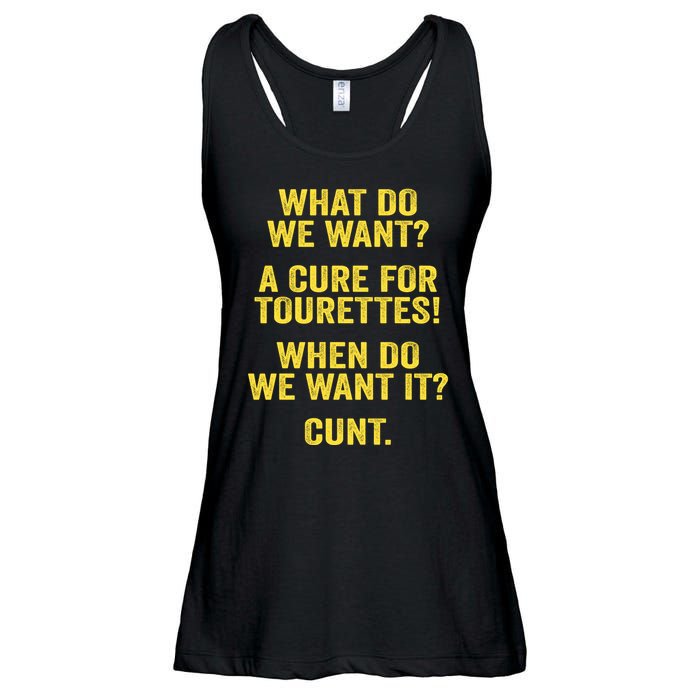 What Do We Want A Cure For Tourettes When Cunt Ladies Essential Flowy Tank