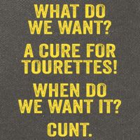What Do We Want A Cure For Tourettes When Cunt Cotton Canvas Backpack