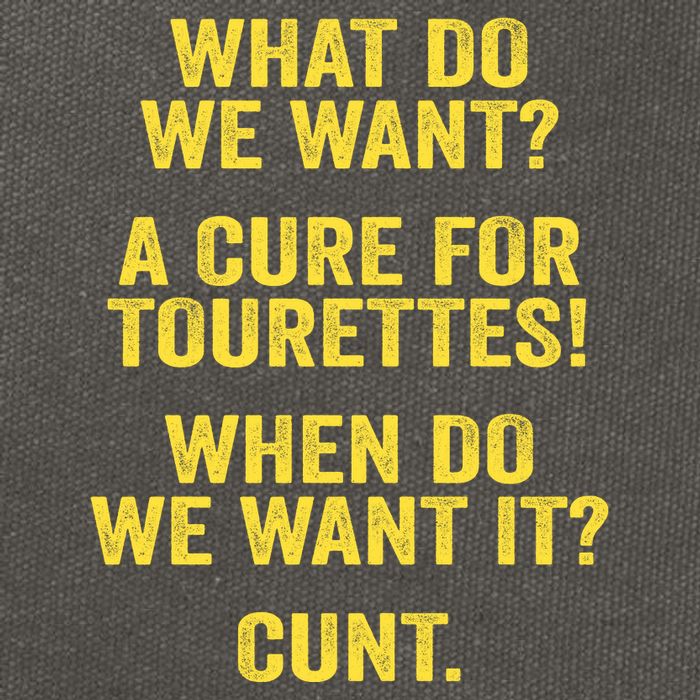 What Do We Want A Cure For Tourettes When Cunt Cotton Canvas Backpack