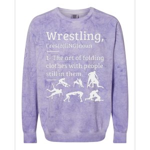 Wrestling Definition Wrestler Colorblast Crewneck Sweatshirt