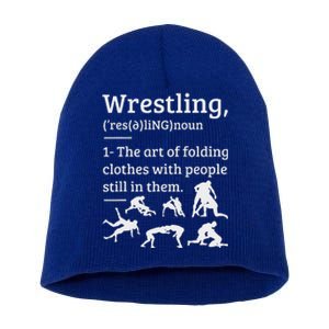 Wrestling Definition Wrestler Short Acrylic Beanie