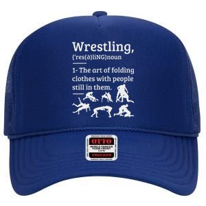 Wrestling Definition Wrestler High Crown Mesh Back Trucker Hat