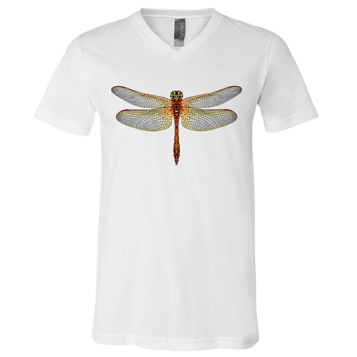Watercolor Dragonfly V-Neck T-Shirt