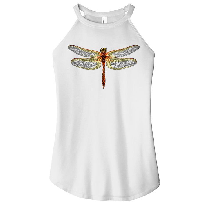 Watercolor Dragonfly Women's Perfect Tri Rocker Tank