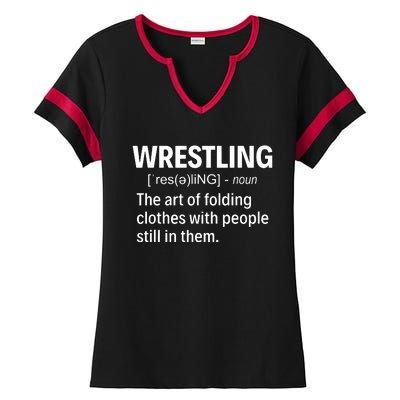 Wrestling Definition Ladies Halftime Notch Neck Tee