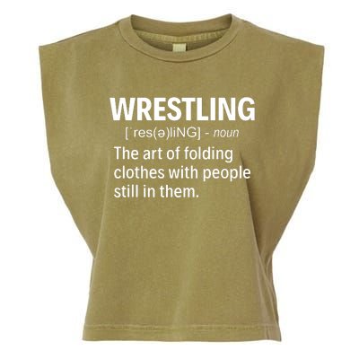 Wrestling Definition Garment-Dyed Women's Muscle Tee