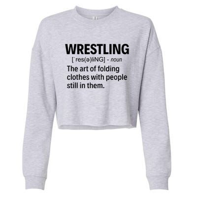 Wrestling Definition Cropped Pullover Crew