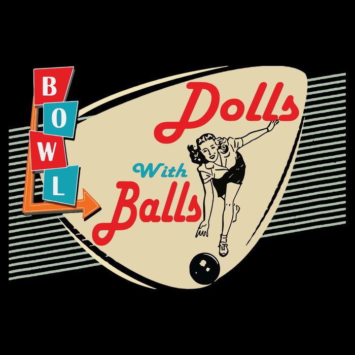 Womens Dolls With Balls Vintage Retro Matching Bowling Team Mug