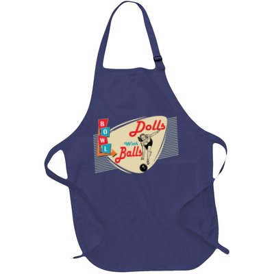 Womens Dolls With Balls Vintage Retro Matching Bowling Team Apron
