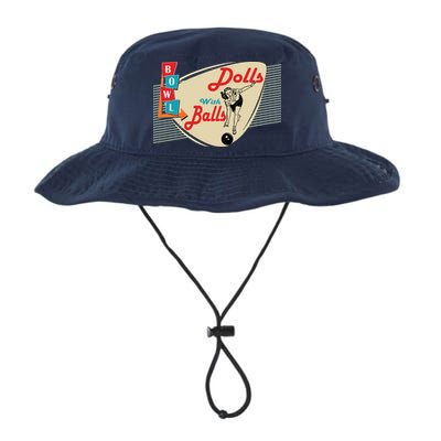 Womens Dolls With Balls Vintage Retro Matching Bowling Team Bucket Hat