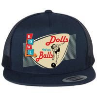 Womens Dolls With Balls Vintage Retro Matching Bowling Team Flatbill Hat