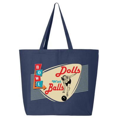 Womens Dolls With Balls Vintage Retro Matching Bowling Team 25L Jumbo Tote