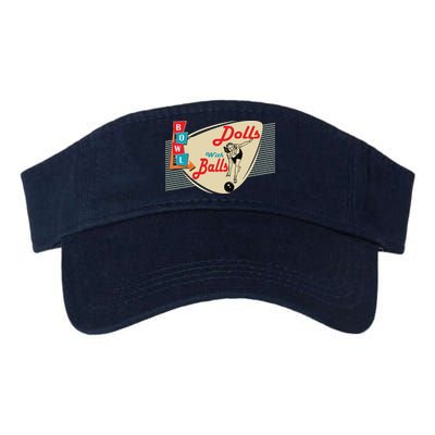 Womens Dolls With Balls Vintage Retro Matching Bowling Team Visor