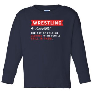 Wrestling Definition. Wrestler Toddler Long Sleeve Shirt