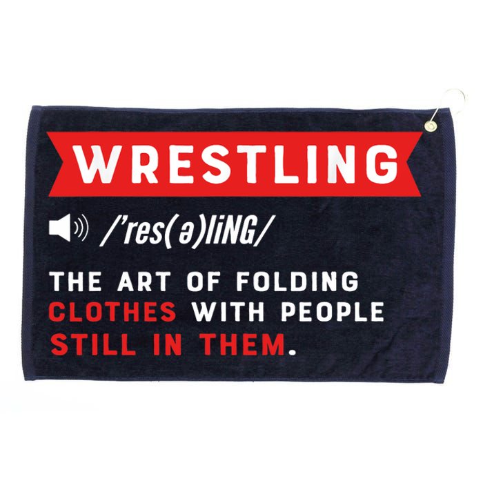 Wrestling Definition. Wrestler Grommeted Golf Towel