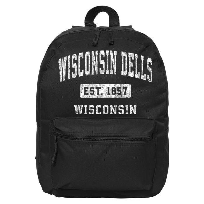 Wisconsin Dells Wisconsin Wi Vintage Established Sports 16 in Basic Backpack