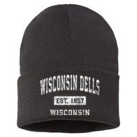 Wisconsin Dells Wisconsin Wi Vintage Established Sports Sustainable Knit Beanie