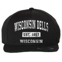 Wisconsin Dells Wisconsin Wi Vintage Established Sports Wool Snapback Cap