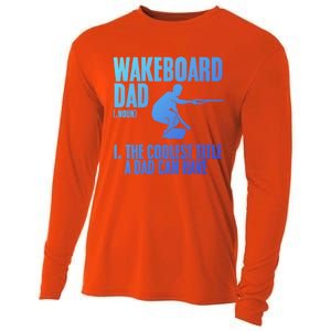 Wakeboard Dad Wakeboard Lake Wakeboarder Wakeboarding Gift Cooling Performance Long Sleeve Crew