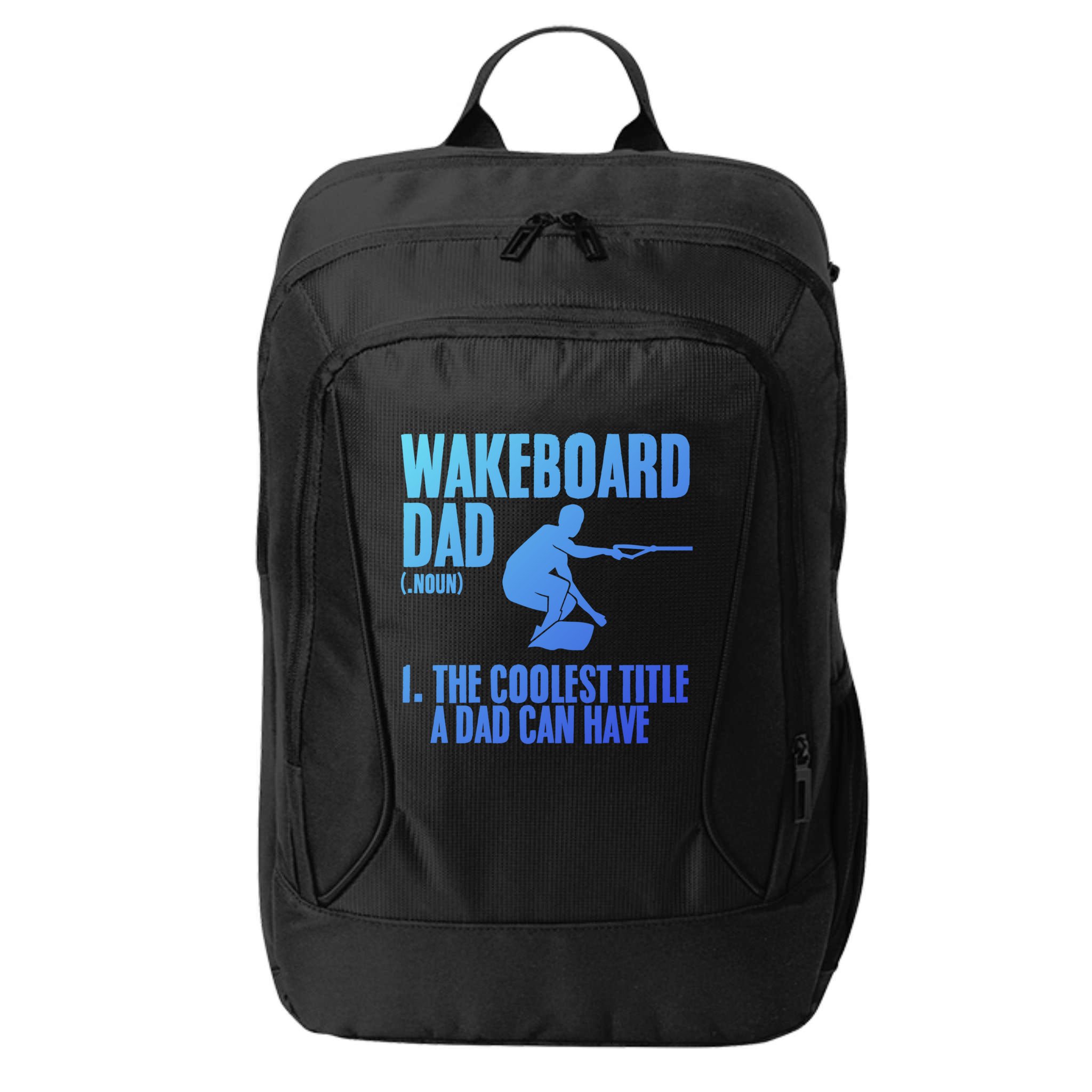 Wakeboard Dad Wakeboard Lake Wakeboarder Wakeboarding Gift City Backpack
