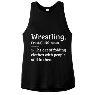 Wrestling Definition Wrestler Ladies PosiCharge Tri-Blend Wicking Tank