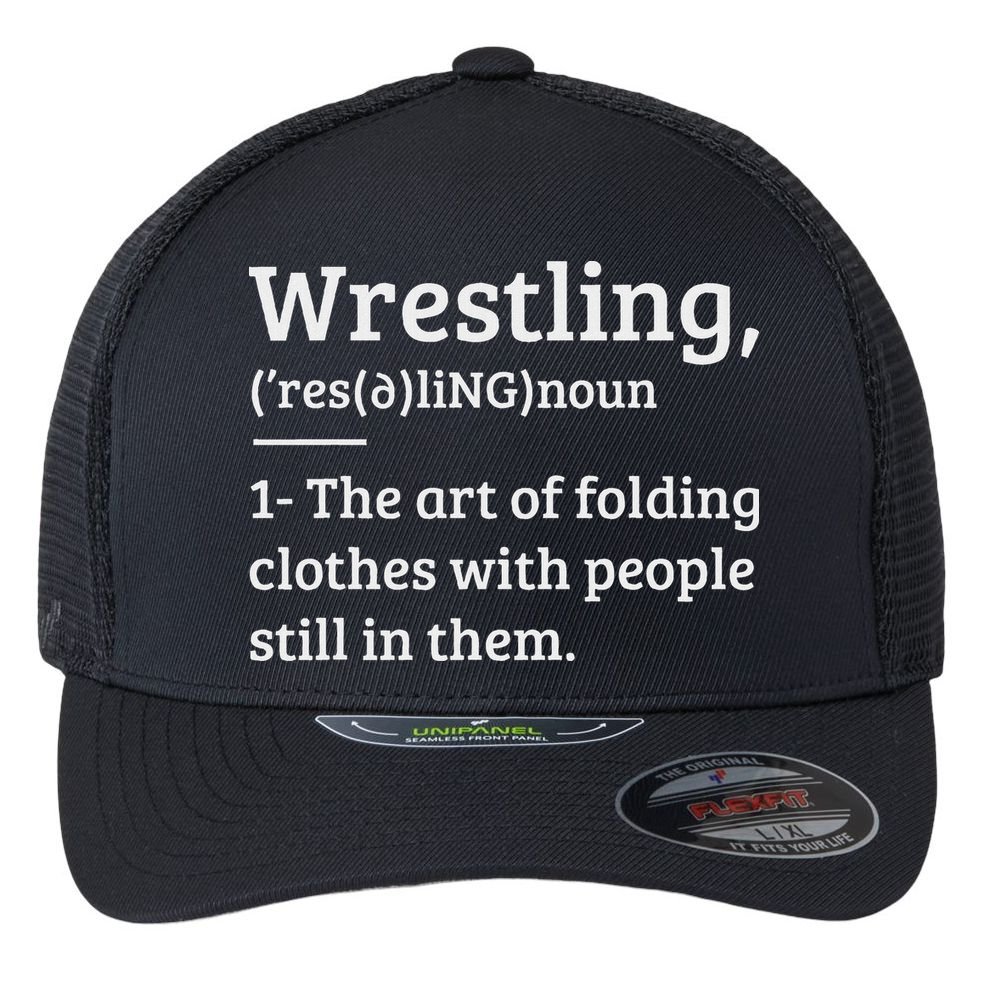 Wrestling Definition Wrestler Flexfit Unipanel Trucker Cap