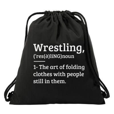 Wrestling Definition Wrestler Drawstring Bag