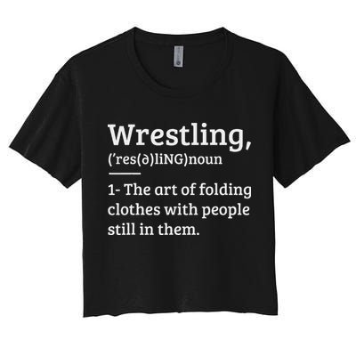 Wrestling Definition Wrestler Women's Crop Top Tee