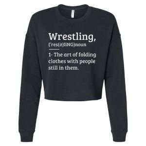 Wrestling Definition Wrestler Cropped Pullover Crew