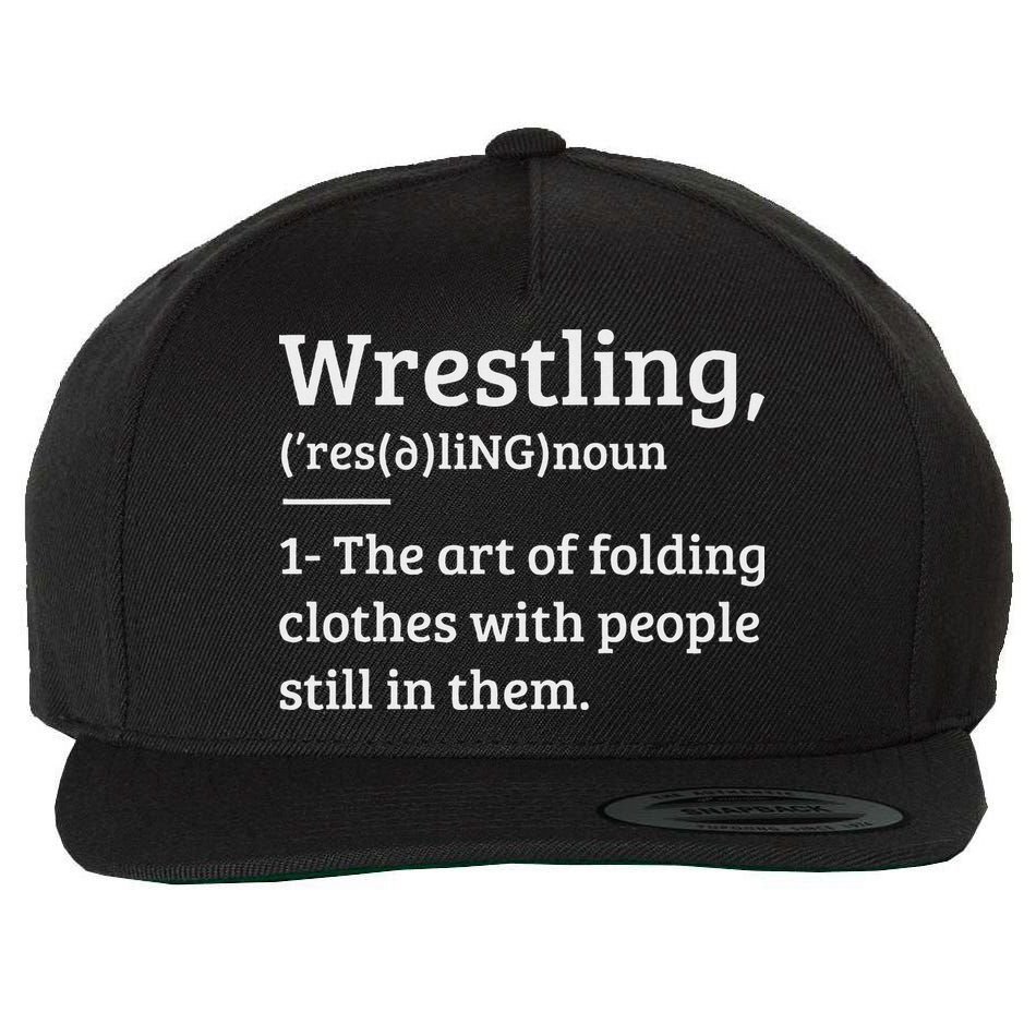 Wrestling Definition Wrestler Wool Snapback Cap