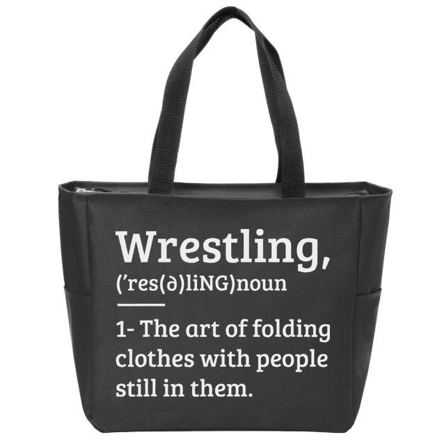 Wrestling Definition Wrestler Zip Tote Bag