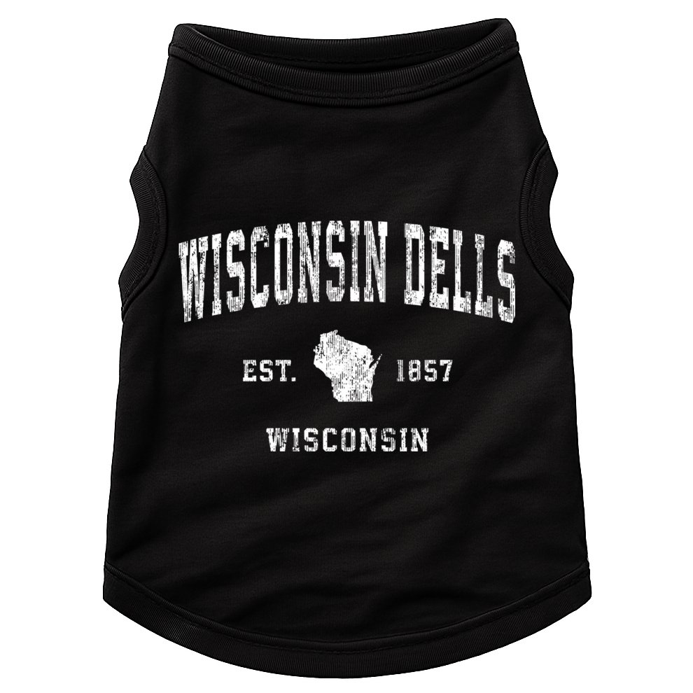 Wisconsin Dells Wisconsin Wi Vintage Athletic Sports Doggie Tank