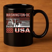 Washington DC 11oz C Handle Ceramic Mug