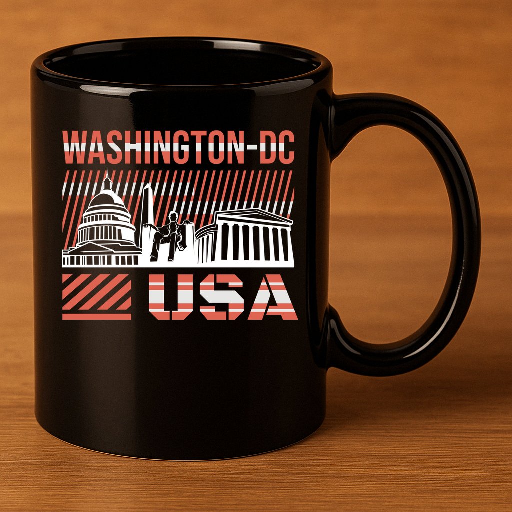 Washington DC 11oz C Handle Ceramic Mug