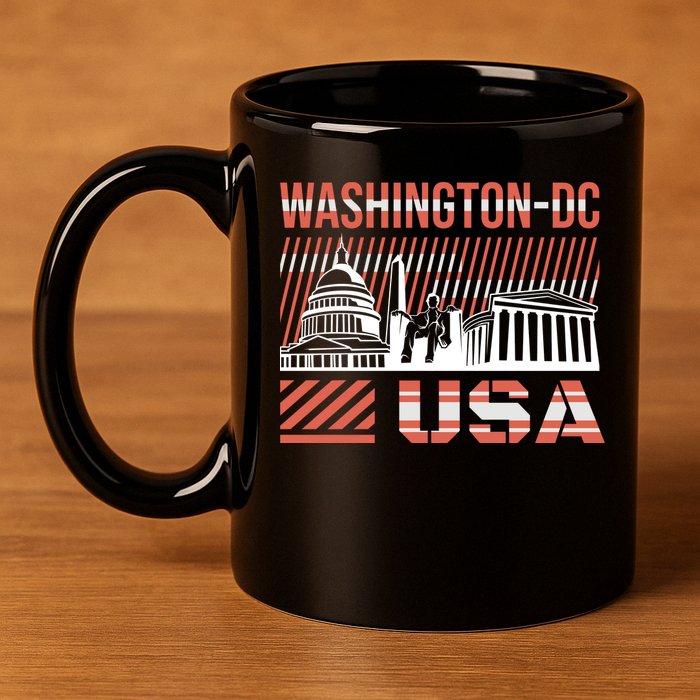 Washington DC 11oz C Handle Ceramic Mug
