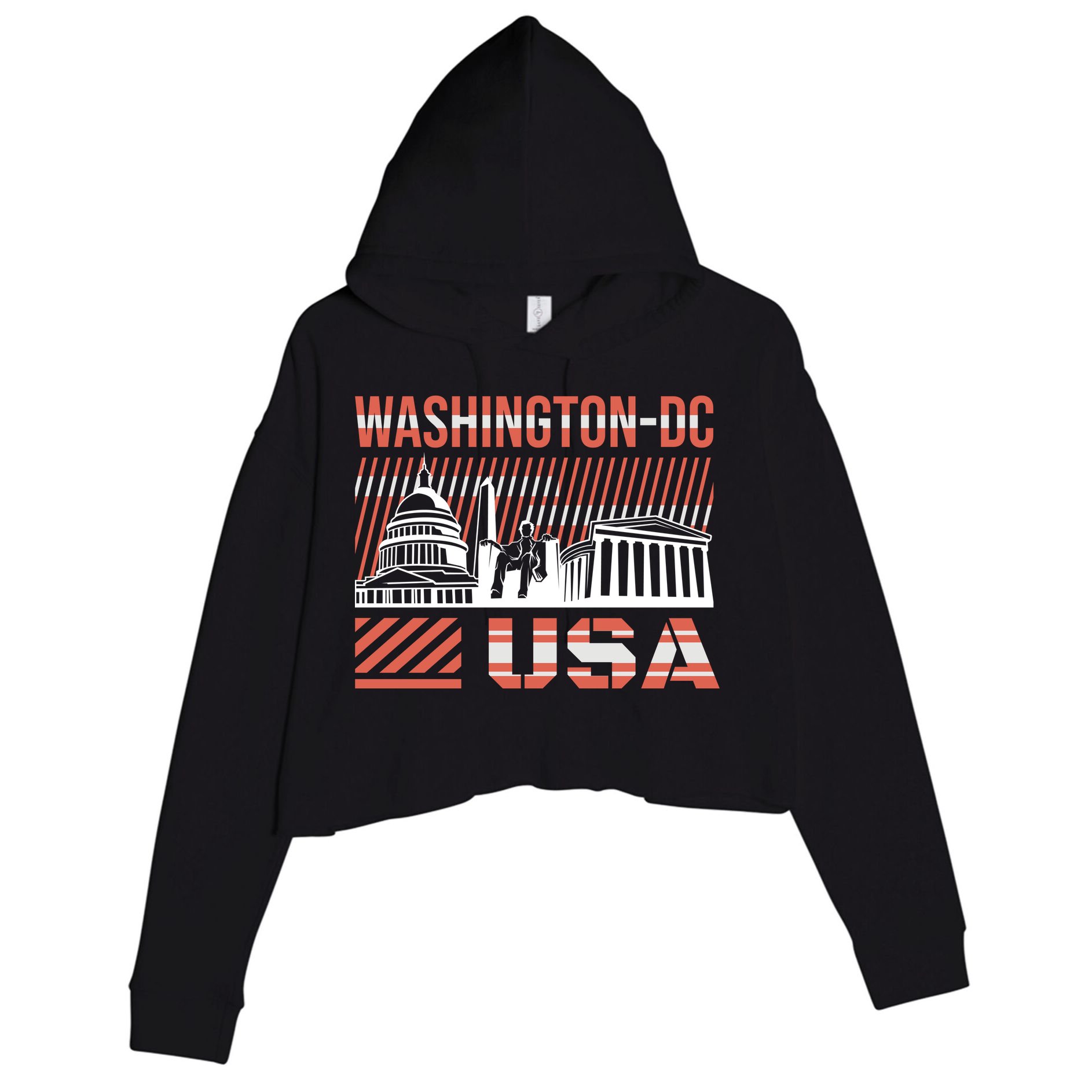 Washington DC Crop Fleece Hoodie