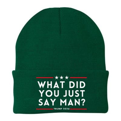 What Did You Just Say Man 2024 Election Presidential Debate Knit Cap Winter Beanie