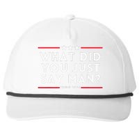 What Did You Just Say Man 2024 Election Presidential Debate Snapback Five-Panel Rope Hat