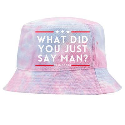 What Did You Just Say Man 2024 Election Presidential Debate Tie-Dyed Bucket Hat