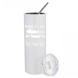 Where Do You Think YouRe Christmas Couple Matching Family Stainless Steel Tumbler