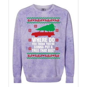 Where Do You Think YouRe Christmas Couple Matching Family Colorblast Crewneck Sweatshirt