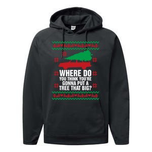 Where Do You Think YouRe Christmas Couple Matching Family Performance Fleece Hoodie