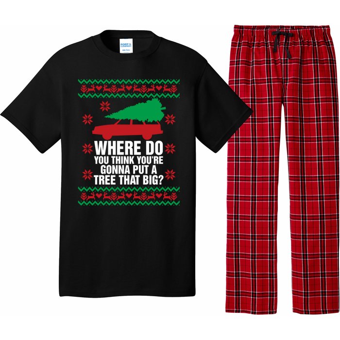 Where Do You Think YouRe Christmas Couple Matching Family Pajama Set