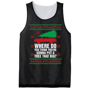 Where Do You Think YouRe Christmas Couple Matching Family Mesh Reversible Basketball Jersey Tank