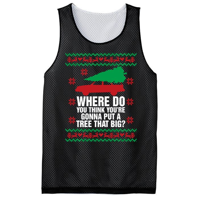 Where Do You Think YouRe Christmas Couple Matching Family Mesh Reversible Basketball Jersey Tank