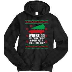 Where Do You Think YouRe Christmas Couple Matching Family Tie Dye Hoodie