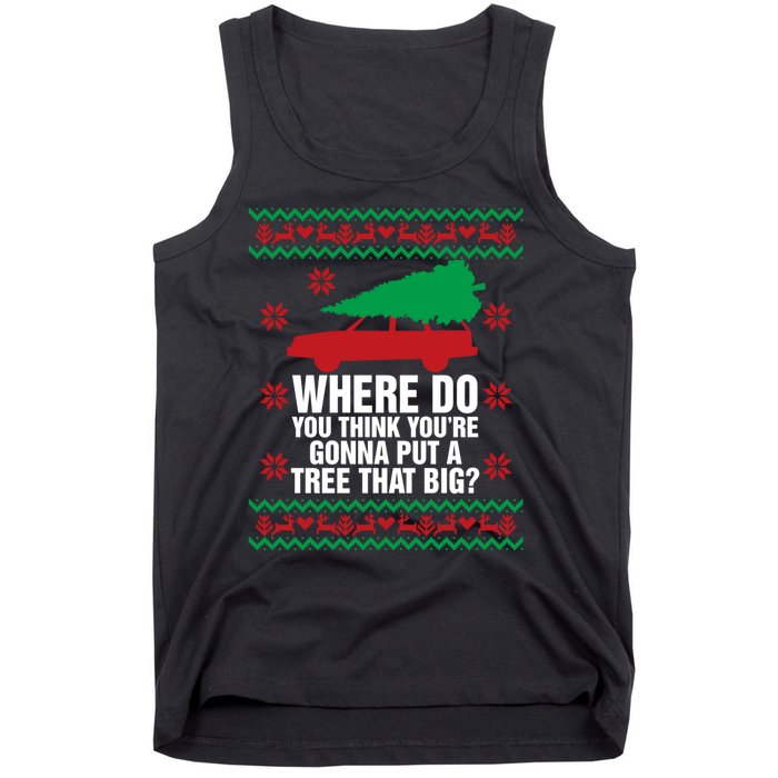 Where Do You Think YouRe Christmas Couple Matching Family Tank Top